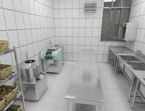 學校食堂香蕉成人网站下载設備廠家教你設計粗加工間